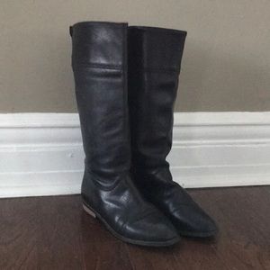 Eddie Bauer black mid calf leather boots